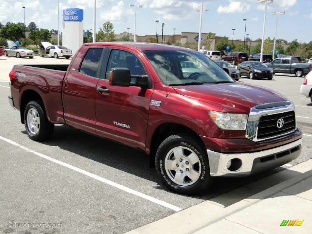 2007 Tundra SR5 TRD Double Cab - Salsa Red Pearl / Beige photo #36