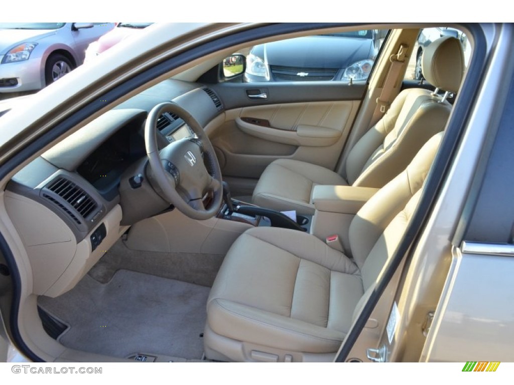 2007 Accord EX-L V6 Sedan - Desert Mist Metallic / Ivory photo #14