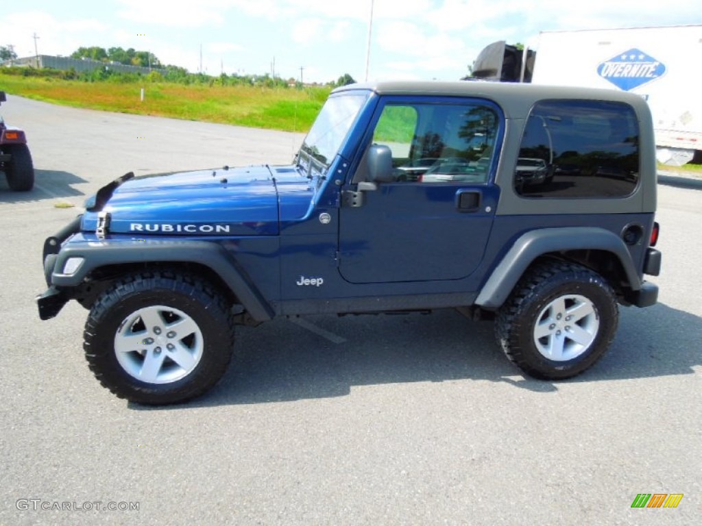 2005 Wrangler Rubicon 4x4 - Patriot Blue Pearl / Khaki photo #2