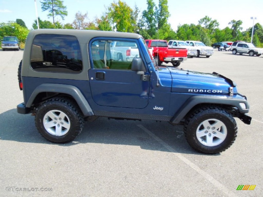 2005 Wrangler Rubicon 4x4 - Patriot Blue Pearl / Khaki photo #3