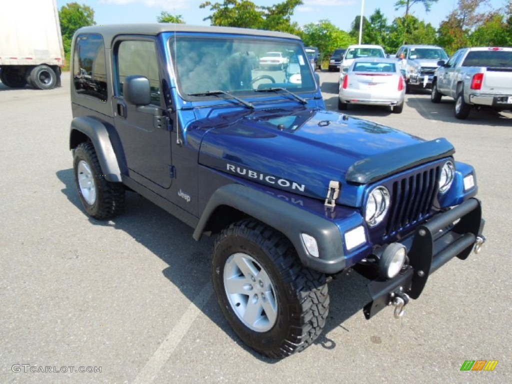 2005 Wrangler Rubicon 4x4 - Patriot Blue Pearl / Khaki photo #4