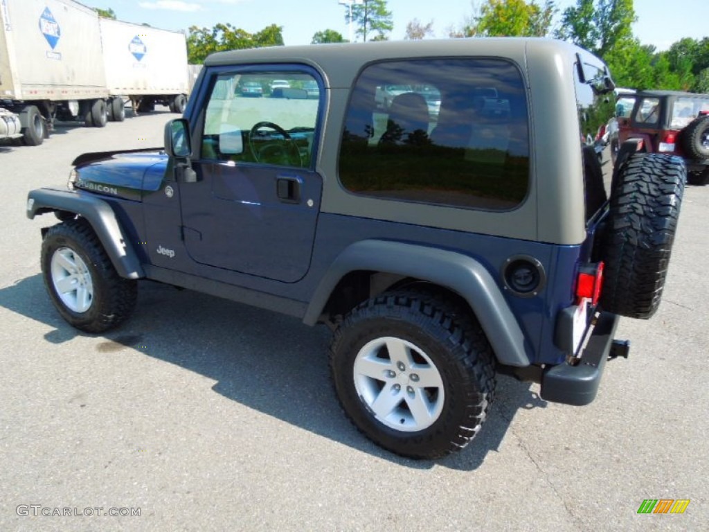 2005 Wrangler Rubicon 4x4 - Patriot Blue Pearl / Khaki photo #5