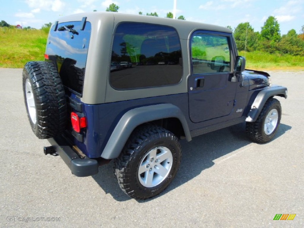 2005 Wrangler Rubicon 4x4 - Patriot Blue Pearl / Khaki photo #6