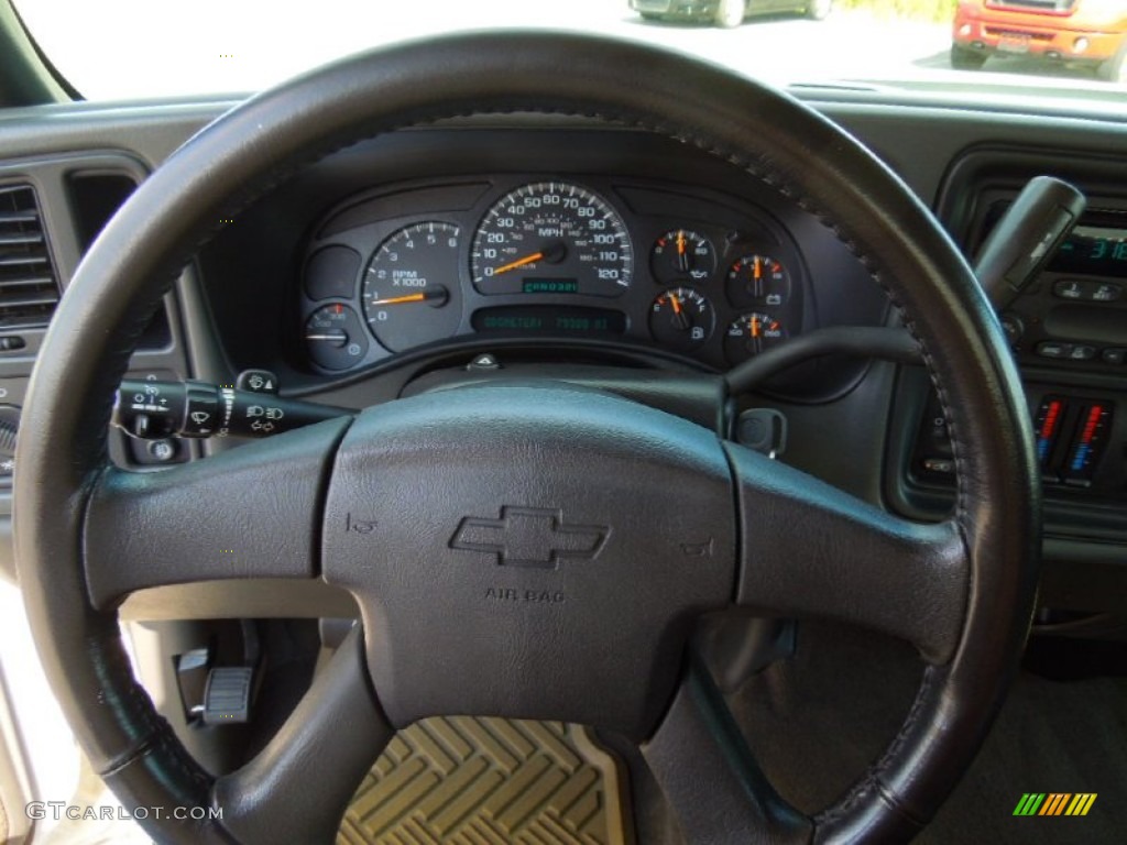 2005 Chevrolet Silverado 2500HD LS Extended Cab Dark Charcoal Steering Wheel Photo #71058995