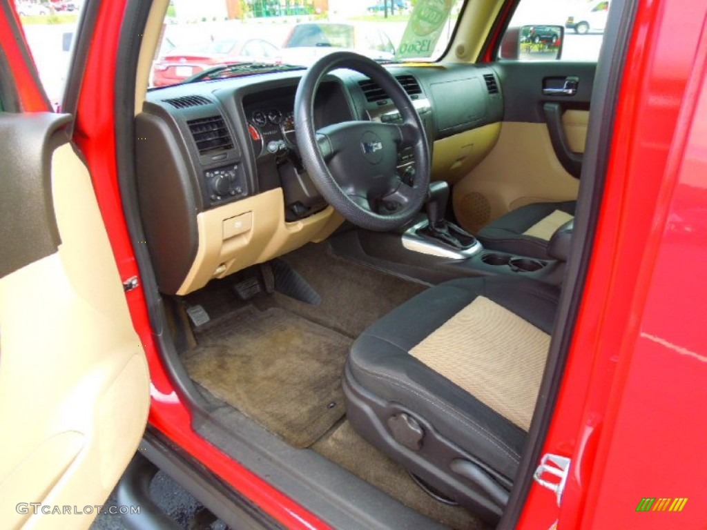 Ebony Black/Light Cashmere Beige Interior 2006 Hummer H3 Standard H3 Model Photo #71059568