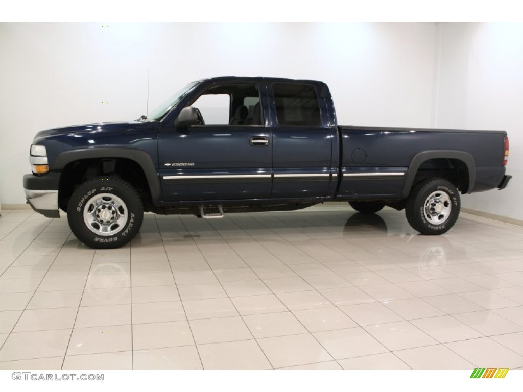 2002 Silverado 2500 LS Extended Cab - Indigo Blue Metallic / Graphite photo #4