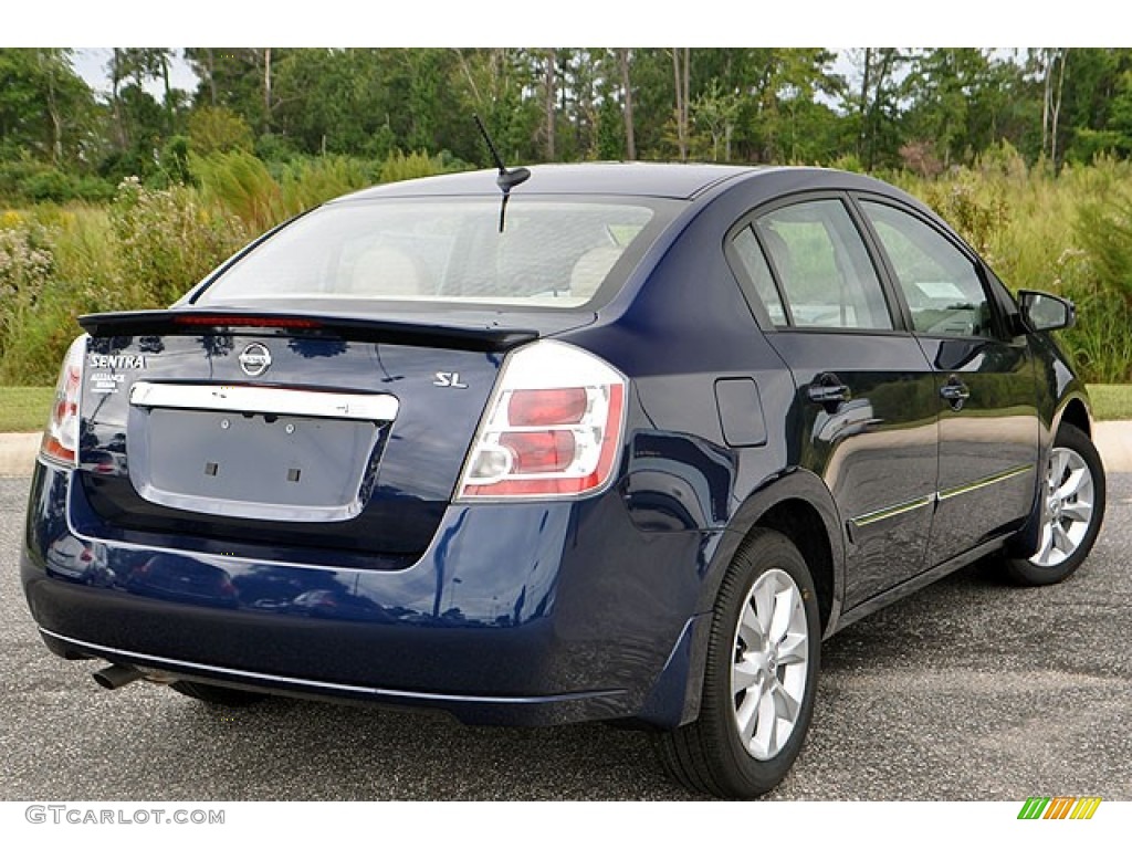 2012 Sentra 2.0 SL - Blue Onyx / Beige photo #4