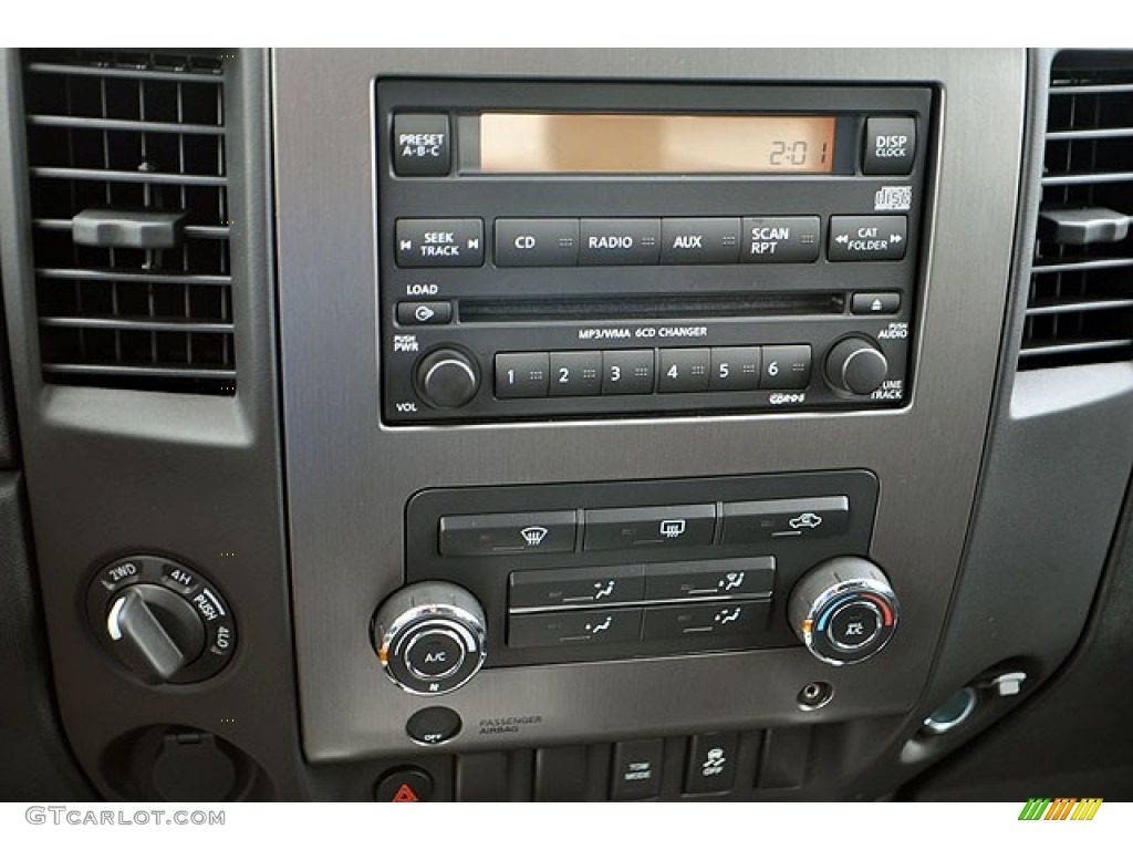 2012 Nissan Titan SV Heavy Metal Chrome Edition Crew Cab 4x4 Controls Photo #71064955