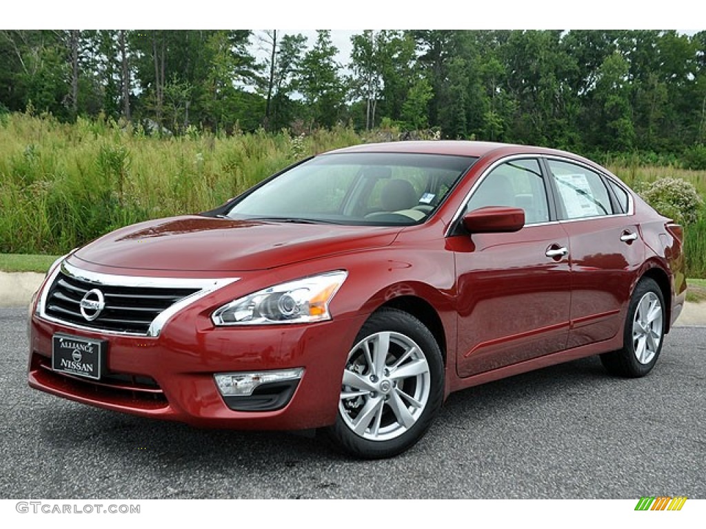 2013 Altima 2.5 SV - Cayenne Red / Beige photo #1