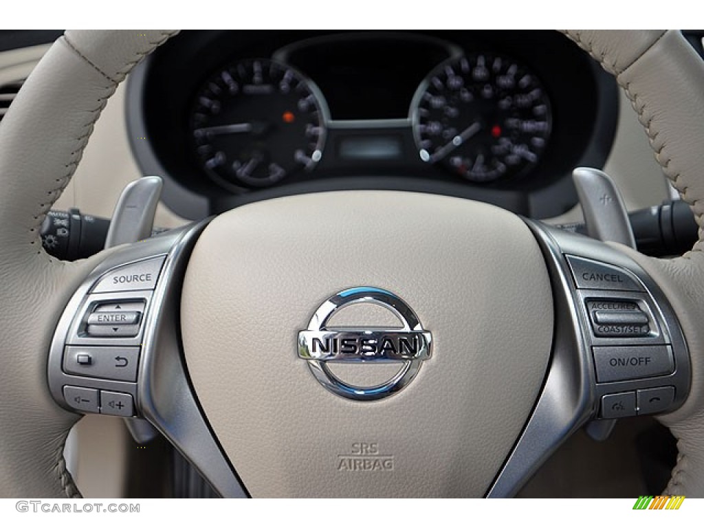 2013 Nissan Altima 3.5 SV Beige Steering Wheel Photo #71065636