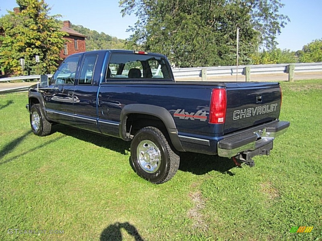 2000 Silverado 2500 LS Extended Cab 4x4 - Indigo Blue Metallic / Blue photo #4
