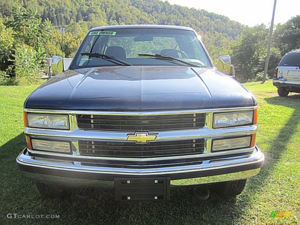 2000 Silverado 2500 LS Extended Cab 4x4 - Indigo Blue Metallic / Blue photo #14