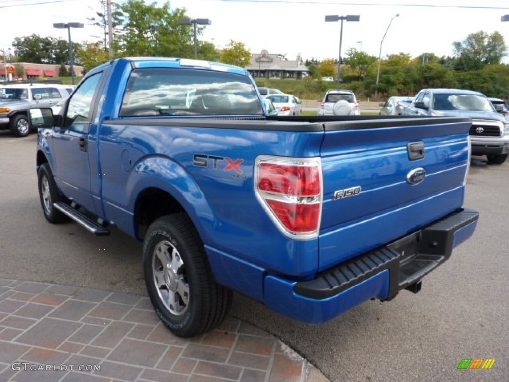 2010 F150 STX Regular Cab 4x4 - Blue Flame Metallic / Medium Stone photo #5