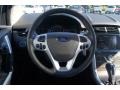 2013 Ford Edge SEL Appearance Charcoal Black/Gray Alcantara Interior Steering Wheel Photo