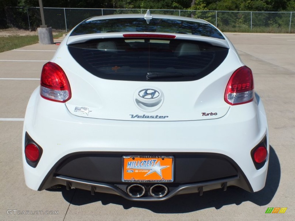 2013 Veloster Turbo - Elite White Pearl / Blue photo #6