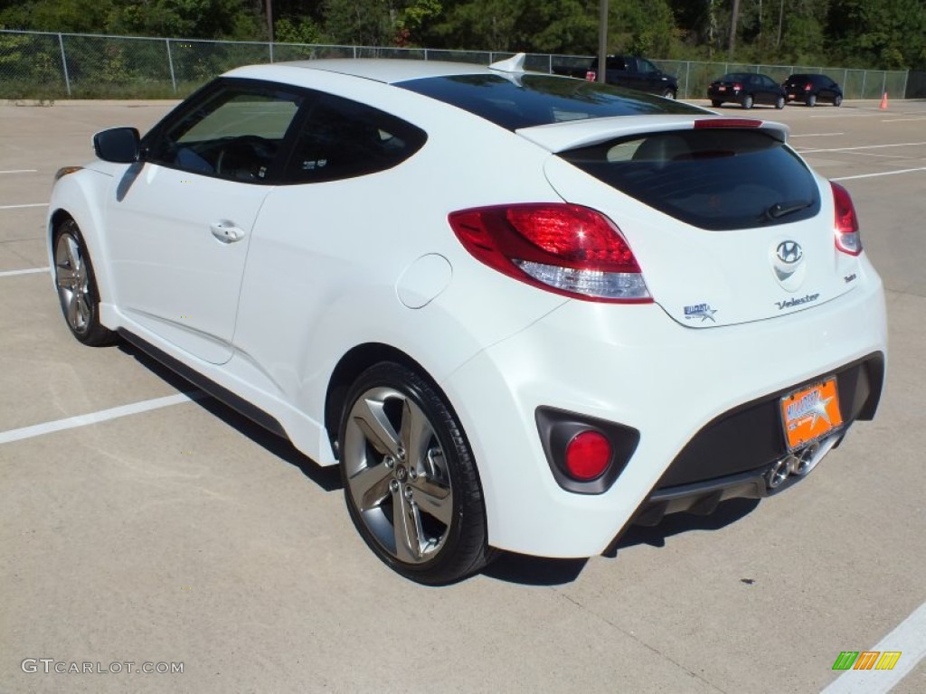 2013 Veloster Turbo - Elite White Pearl / Blue photo #7