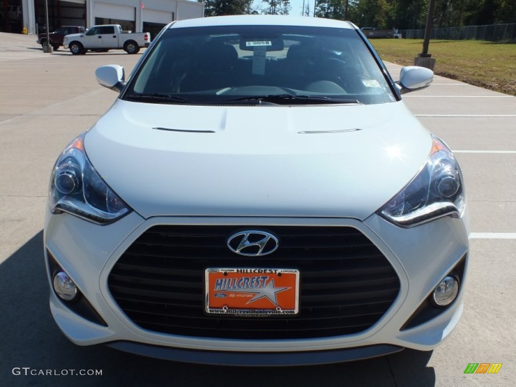 2013 Veloster Turbo - Elite White Pearl / Blue photo #10
