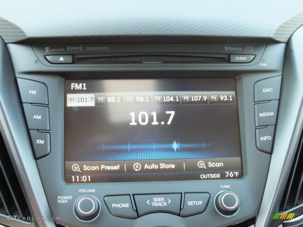 2013 Veloster Turbo - Elite White Pearl / Blue photo #17
