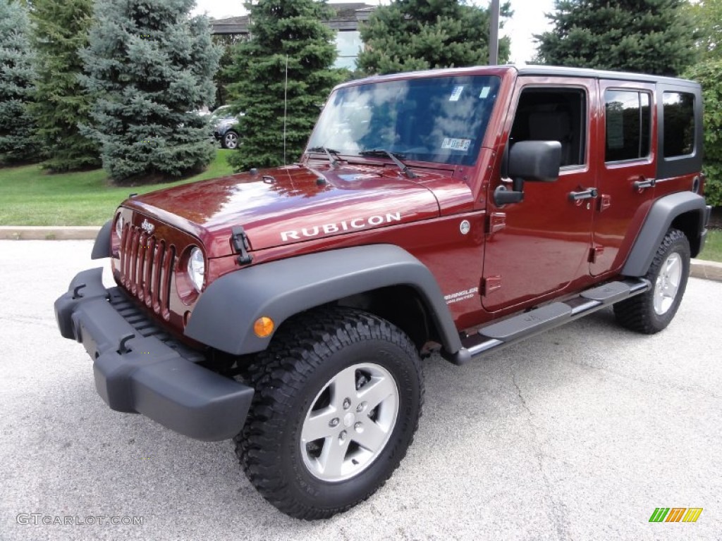 Red Rock Crystal Pearl 2010 Jeep Wrangler Unlimited Rubicon 4x4 Exterior Photo #71073829