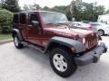 2010 Red Rock Crystal Pearl Jeep Wrangler Unlimited Rubicon 4x4  photo #4