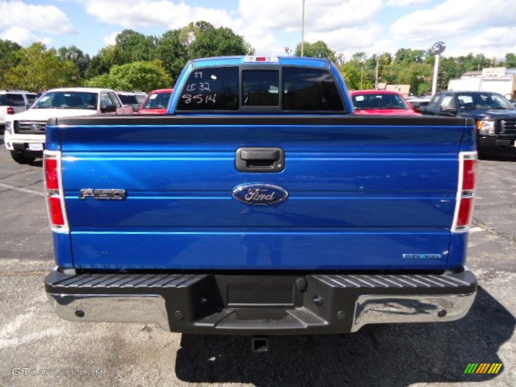 2012 F150 XLT SuperCab 4x4 - Blue Flame Metallic / Steel Gray photo #3