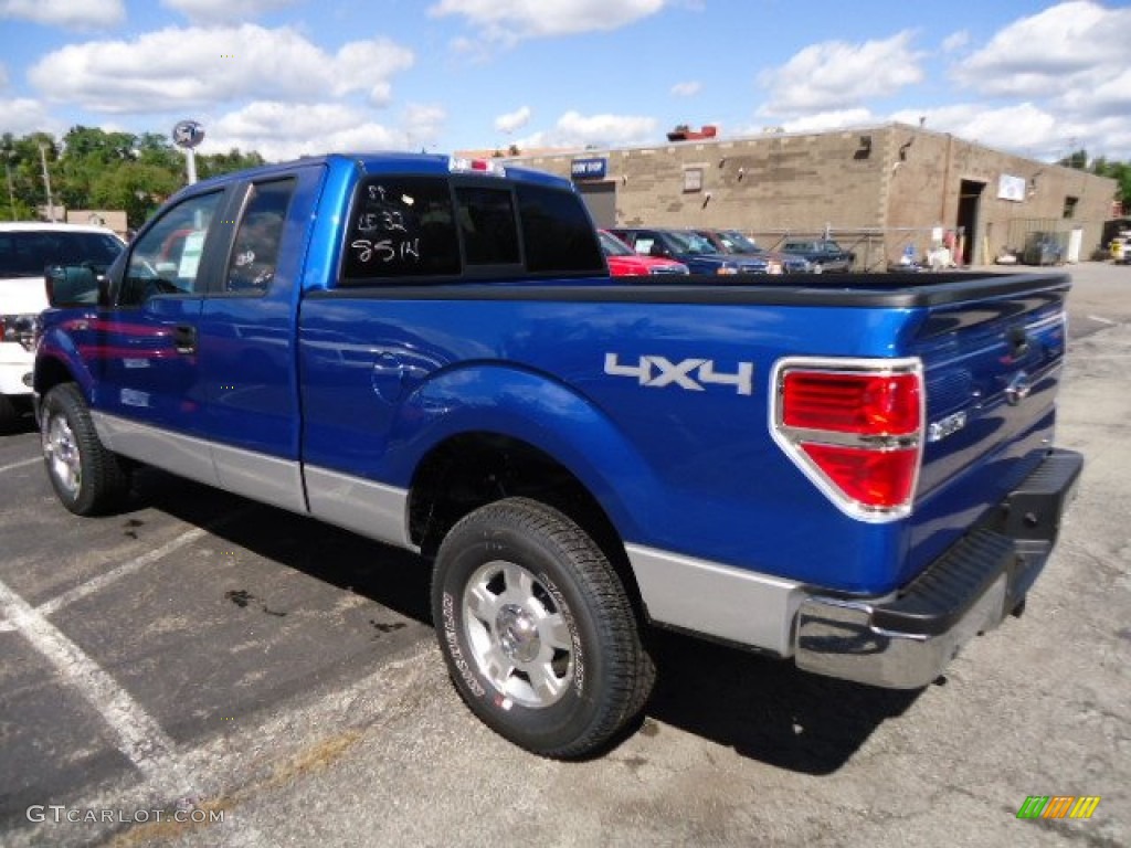 2012 F150 XLT SuperCab 4x4 - Blue Flame Metallic / Steel Gray photo #4