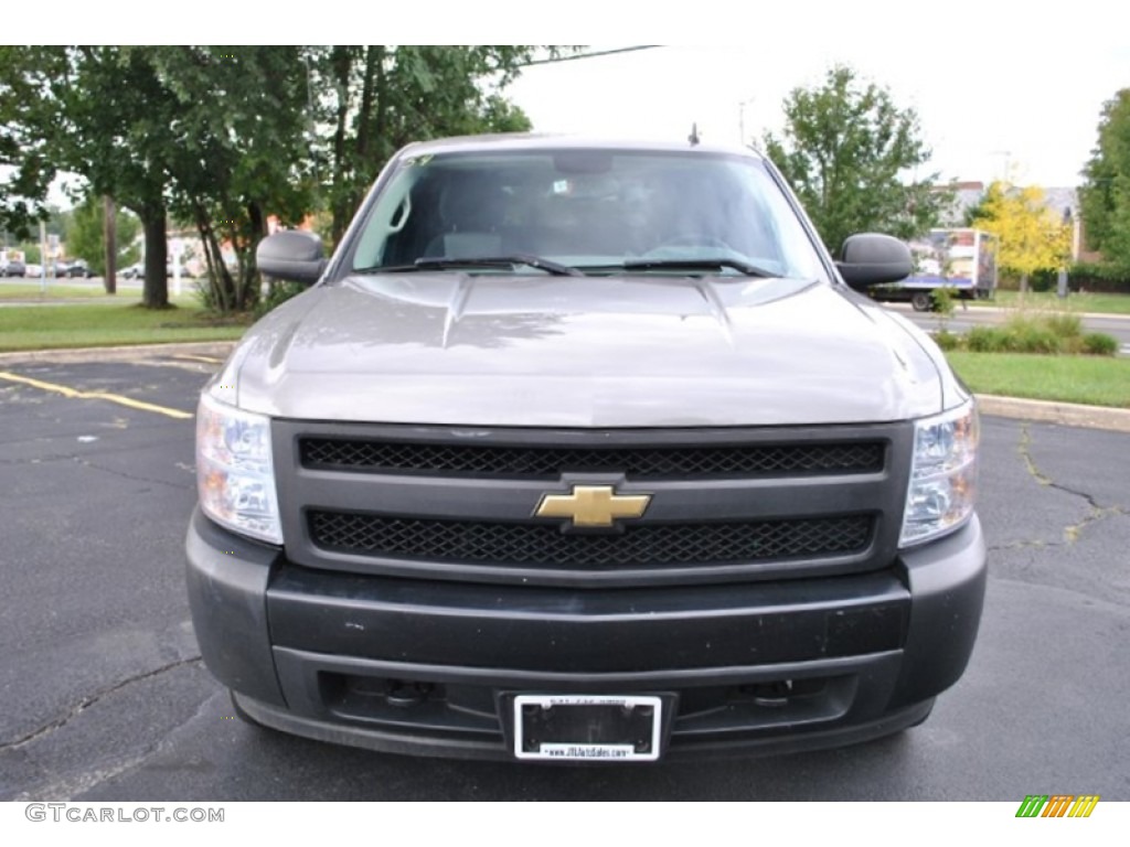 2008 Silverado 1500 Work Truck Regular Cab 4x4 - Graystone Metallic / Dark Titanium photo #2