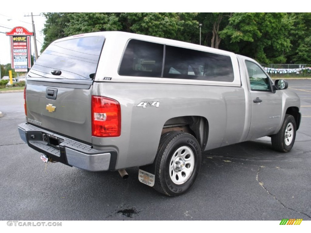 2008 Silverado 1500 Work Truck Regular Cab 4x4 - Graystone Metallic / Dark Titanium photo #6