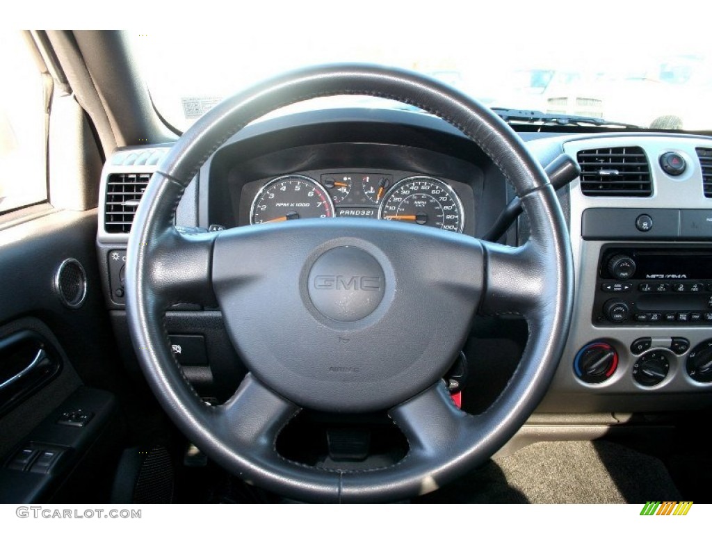 2009 GMC Canyon SLE Extended Cab Ebony Steering Wheel Photo #71077686