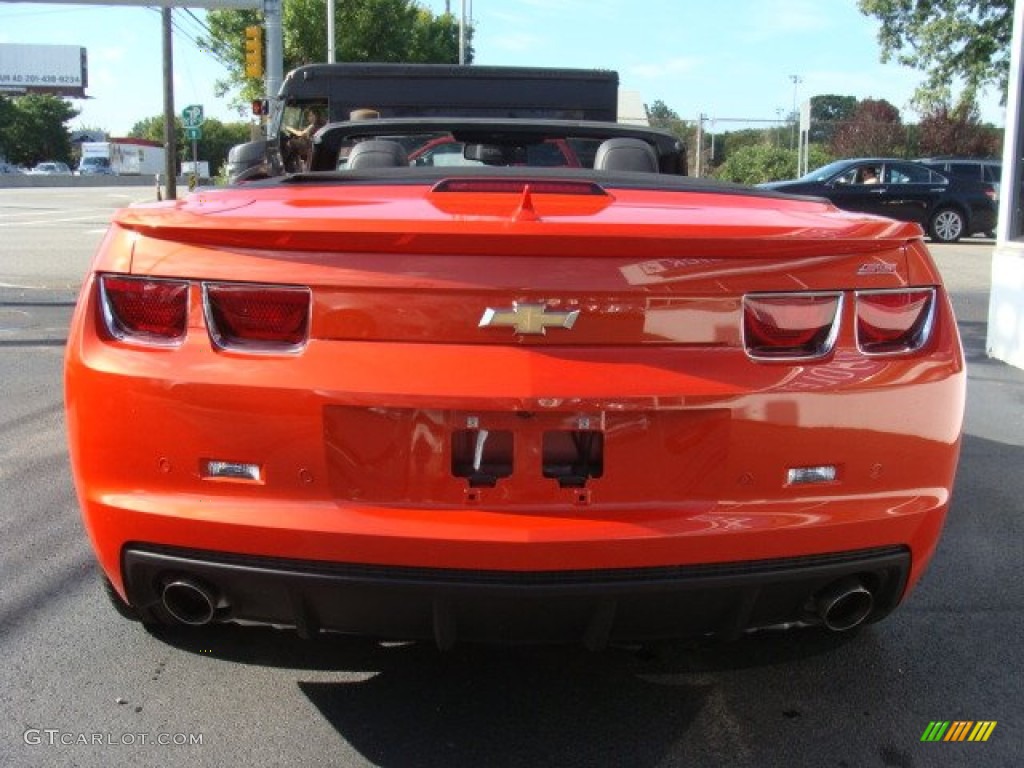 2012 Camaro SS/RS Convertible - Inferno Orange Metallic / Black photo #6