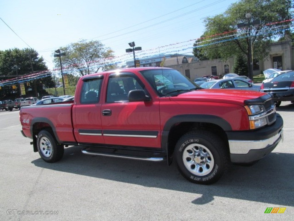 2005 Silverado 1500 LS Extended Cab 4x4 - Victory Red / Dark Charcoal photo #5