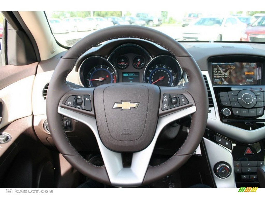 2013 Chevrolet Cruze LT/RS Cocoa/Light Neutral Steering Wheel Photo #71078413