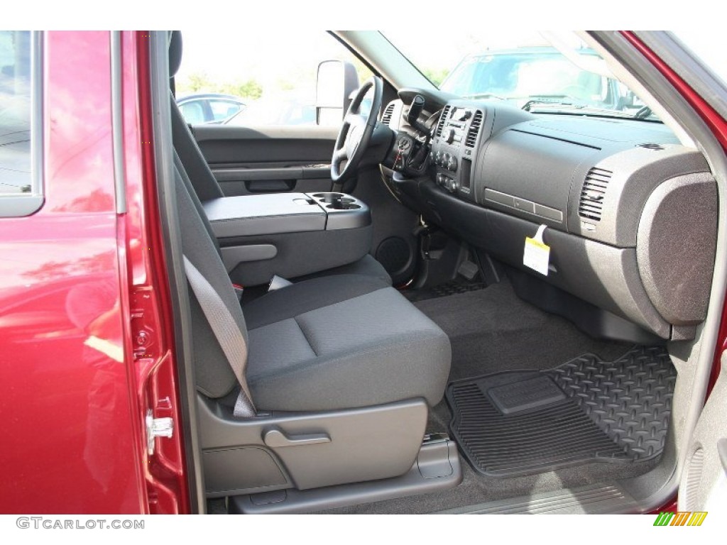 Ebony Interior 2013 Chevrolet Silverado 3500HD LT Crew Cab 4x4 Dually Photo #71078509
