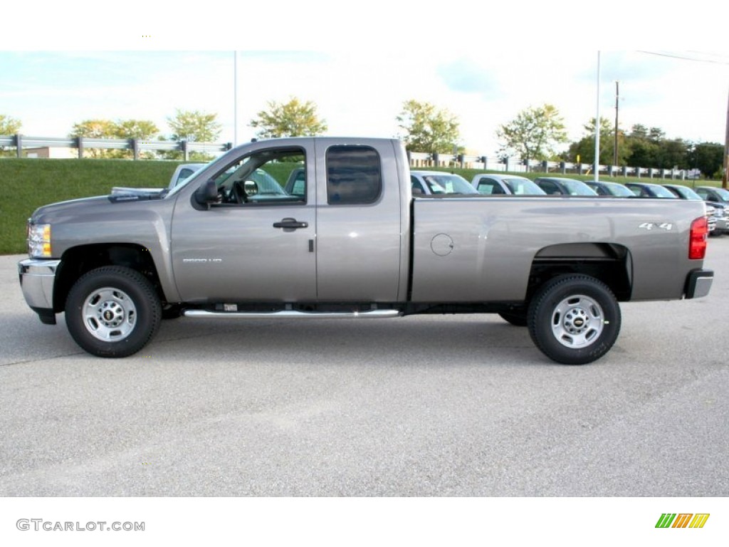 Graystone Metallic 2013 Chevrolet Silverado 2500HD Work Truck Extended Cab 4x4 Exterior Photo #71079016