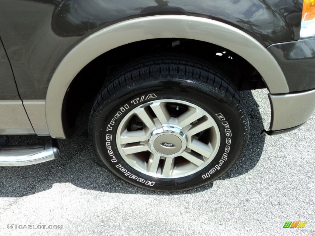 2005 F150 Lariat SuperCrew - Dark Stone Metallic / Tan photo #3