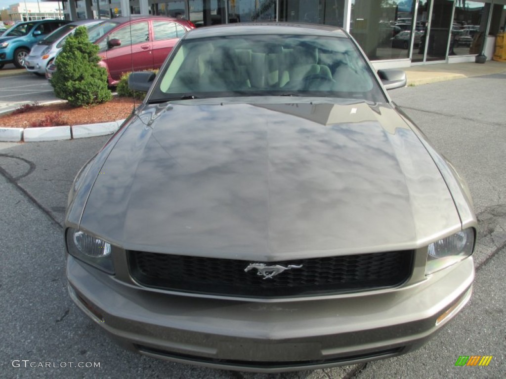 2005 Mustang V6 Deluxe Coupe - Mineral Grey Metallic / Medium Parchment photo #8