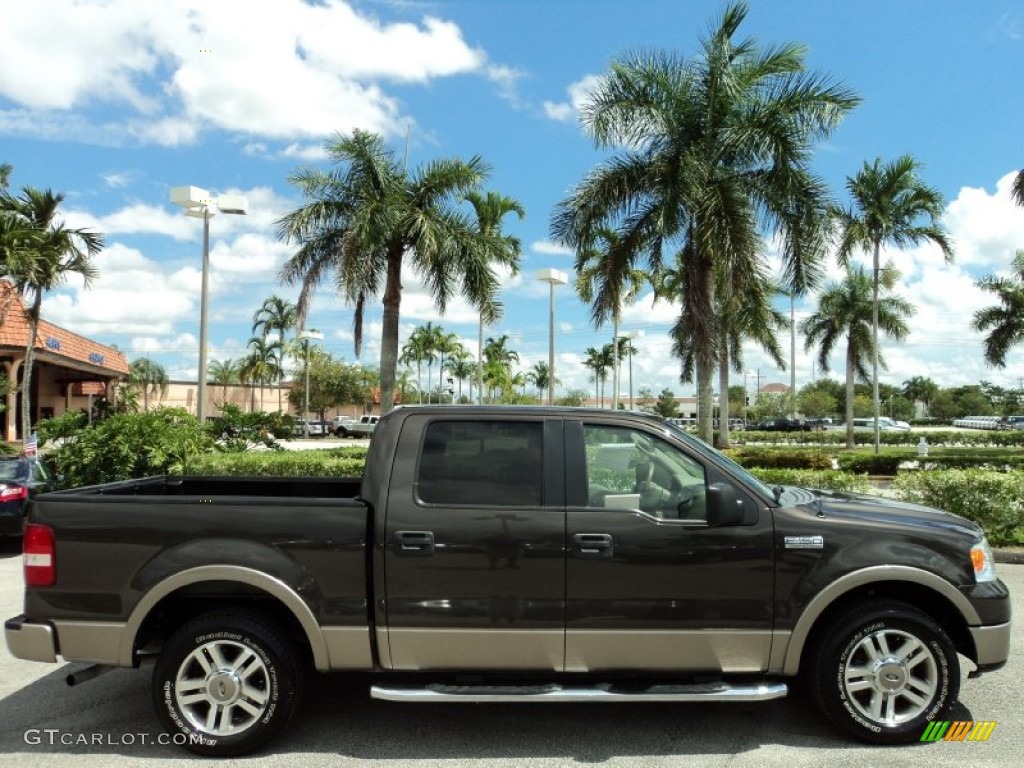 2005 F150 Lariat SuperCrew - Dark Stone Metallic / Tan photo #5
