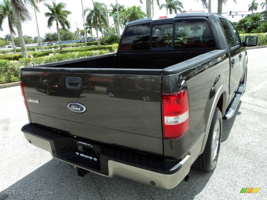2005 F150 Lariat SuperCrew - Dark Stone Metallic / Tan photo #6