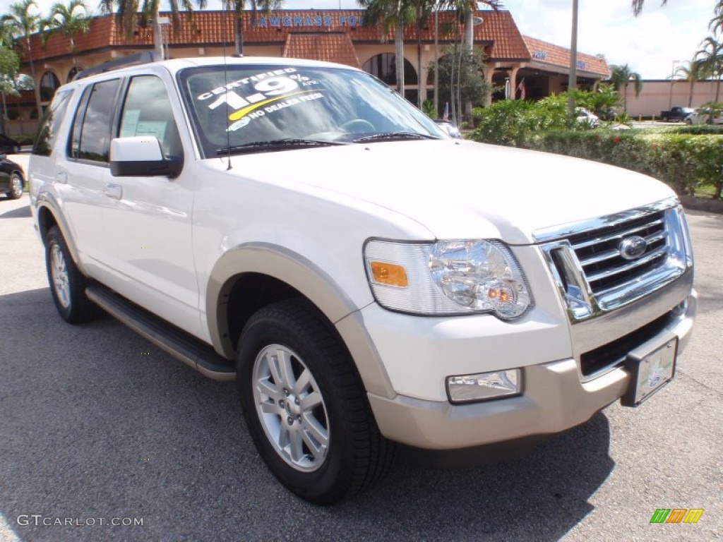 White Platinum Tri-Coat Ford Explorer