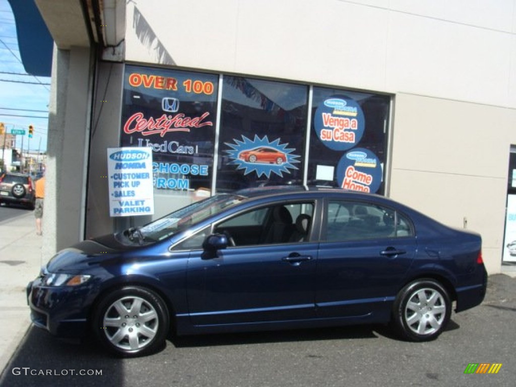 2010 Civic LX Sedan - Royal Blue Pearl / Gray photo #3