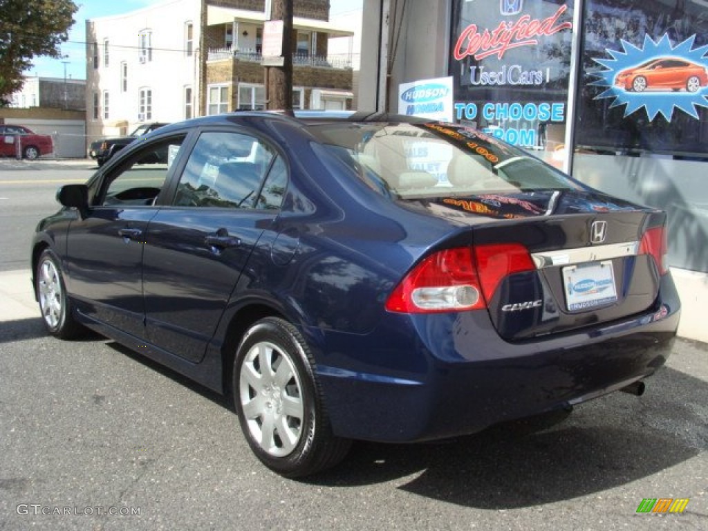 2010 Civic LX Sedan - Royal Blue Pearl / Gray photo #4