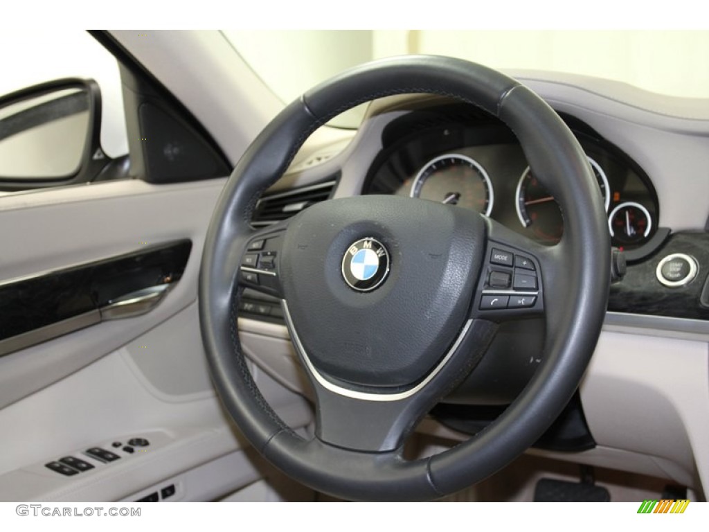 2012 BMW 7 Series 750Li Sedan Oyster Steering Wheel Photo #71083219