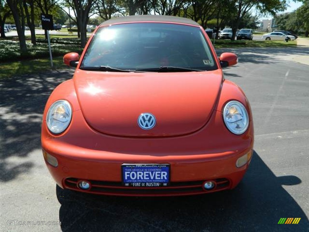 2005 New Beetle GLS 1.8T Convertible - Sundown Orange / Black photo #2