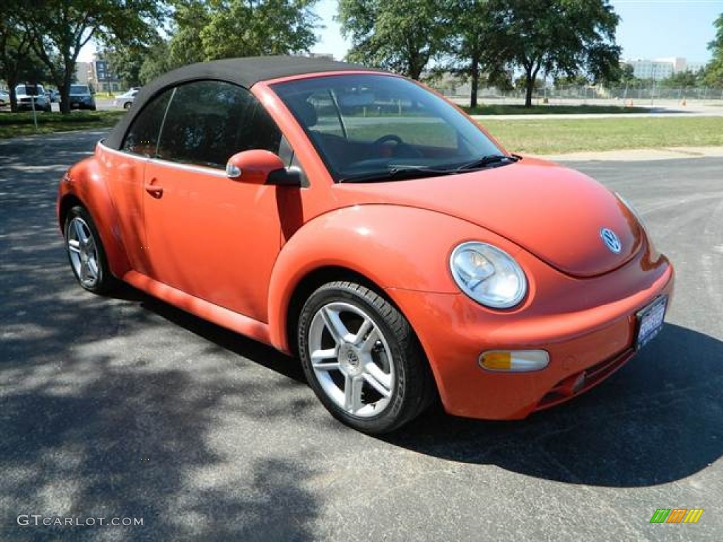 2005 New Beetle GLS 1.8T Convertible - Sundown Orange / Black photo #3