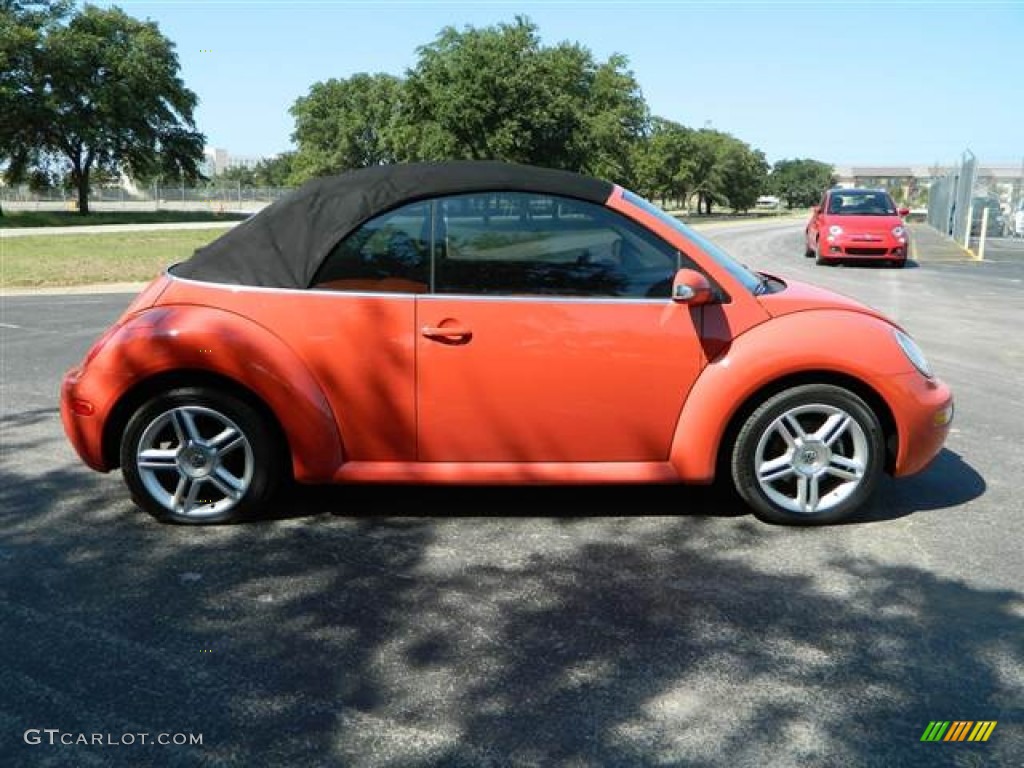 2005 New Beetle GLS 1.8T Convertible - Sundown Orange / Black photo #4