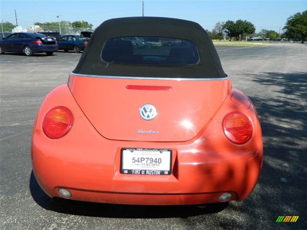 2005 New Beetle GLS 1.8T Convertible - Sundown Orange / Black photo #6