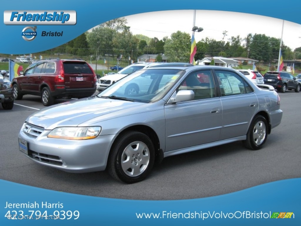 2002 Accord EX V6 Sedan - Satin Silver Metallic / Quartz Gray photo #3