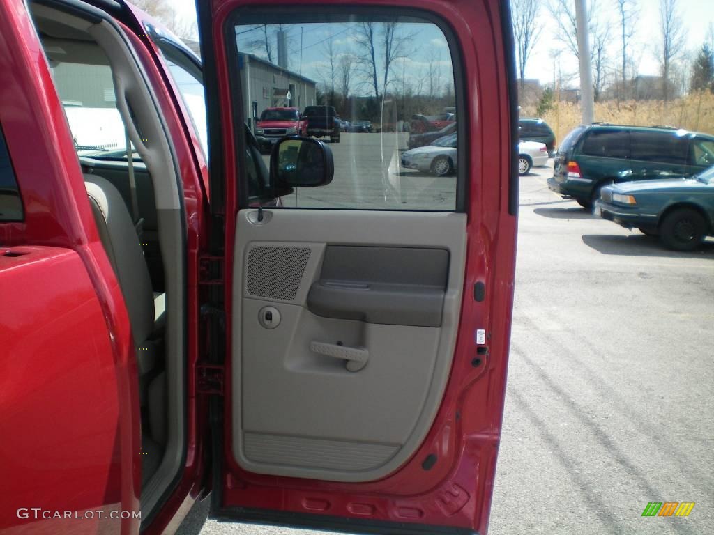 2006 Ram 1500 SLT Quad Cab 4x4 - Inferno Red Crystal Pearl / Khaki Beige photo #25