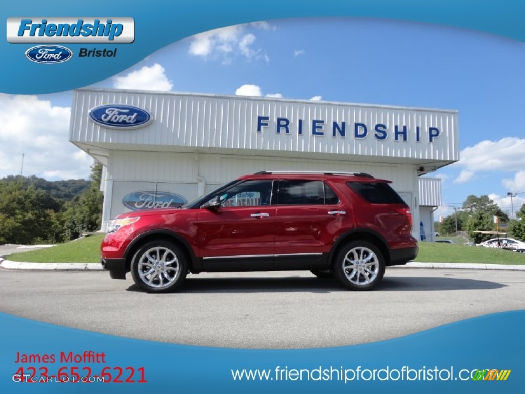 2013 Explorer XLT 4WD - Ruby Red Metallic / Charcoal Black photo #1