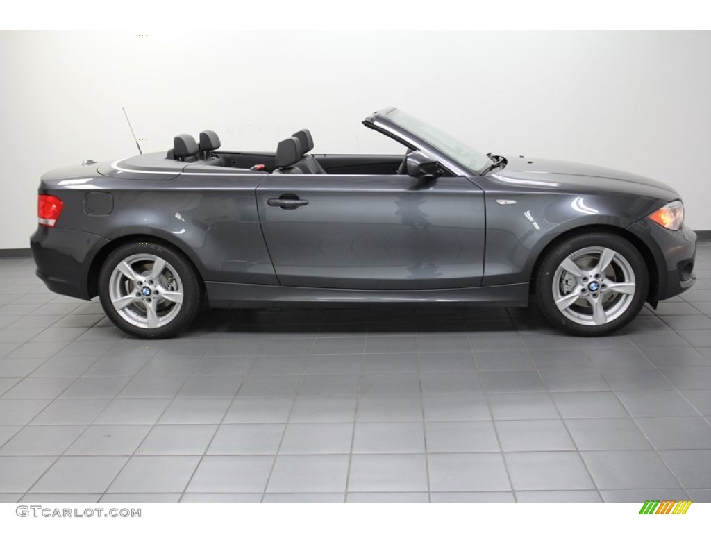 2013 1 Series 128i Convertible - Mineral Gray Metallic / Black photo #2